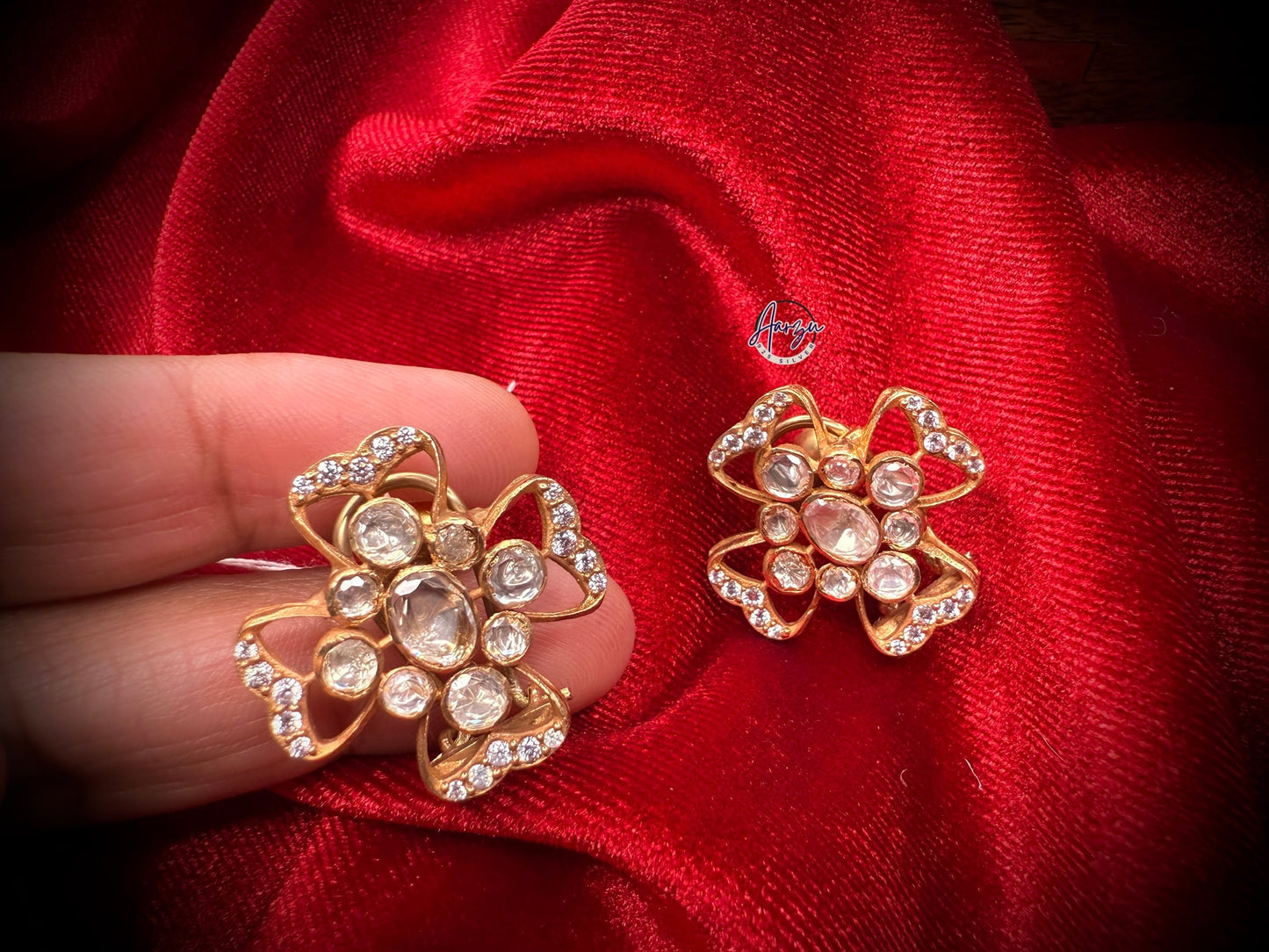 92.5 Silver Moissanite Earrings