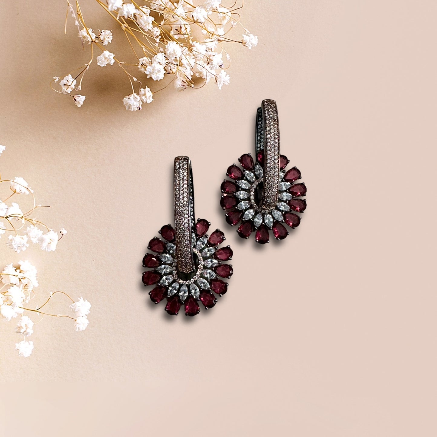 2-1 Interchangeable American Diamond Earring