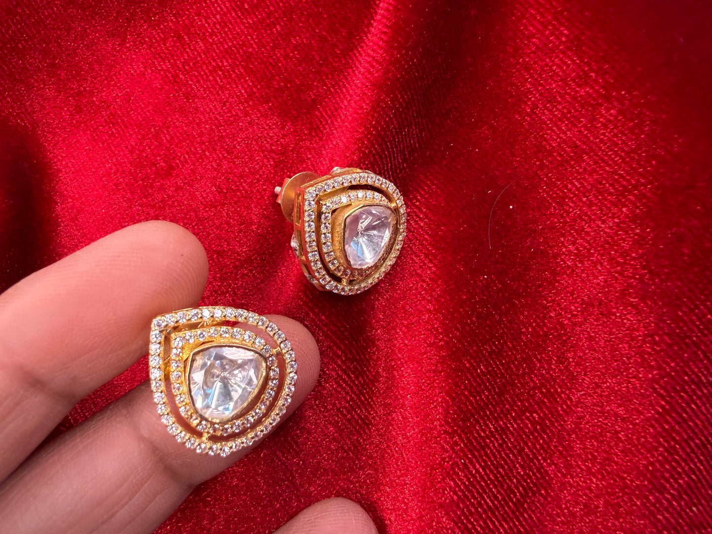 92.5 Silver moissanite studs