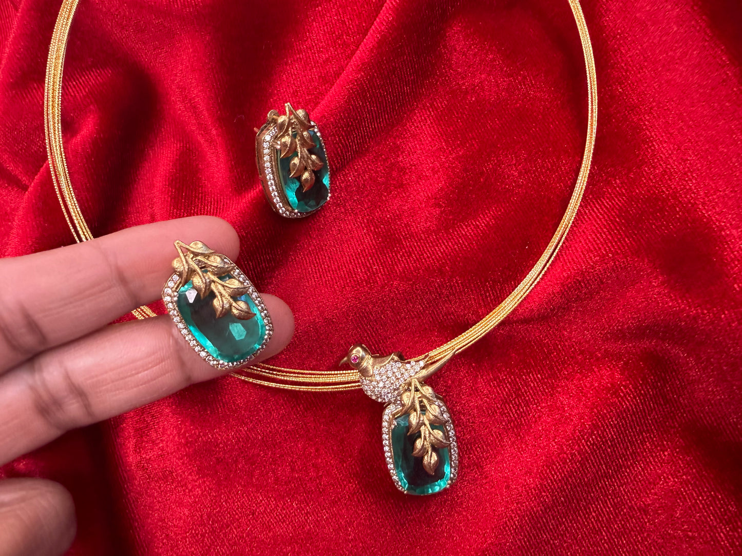 92.5 Silver pendant set - 22.5 gm