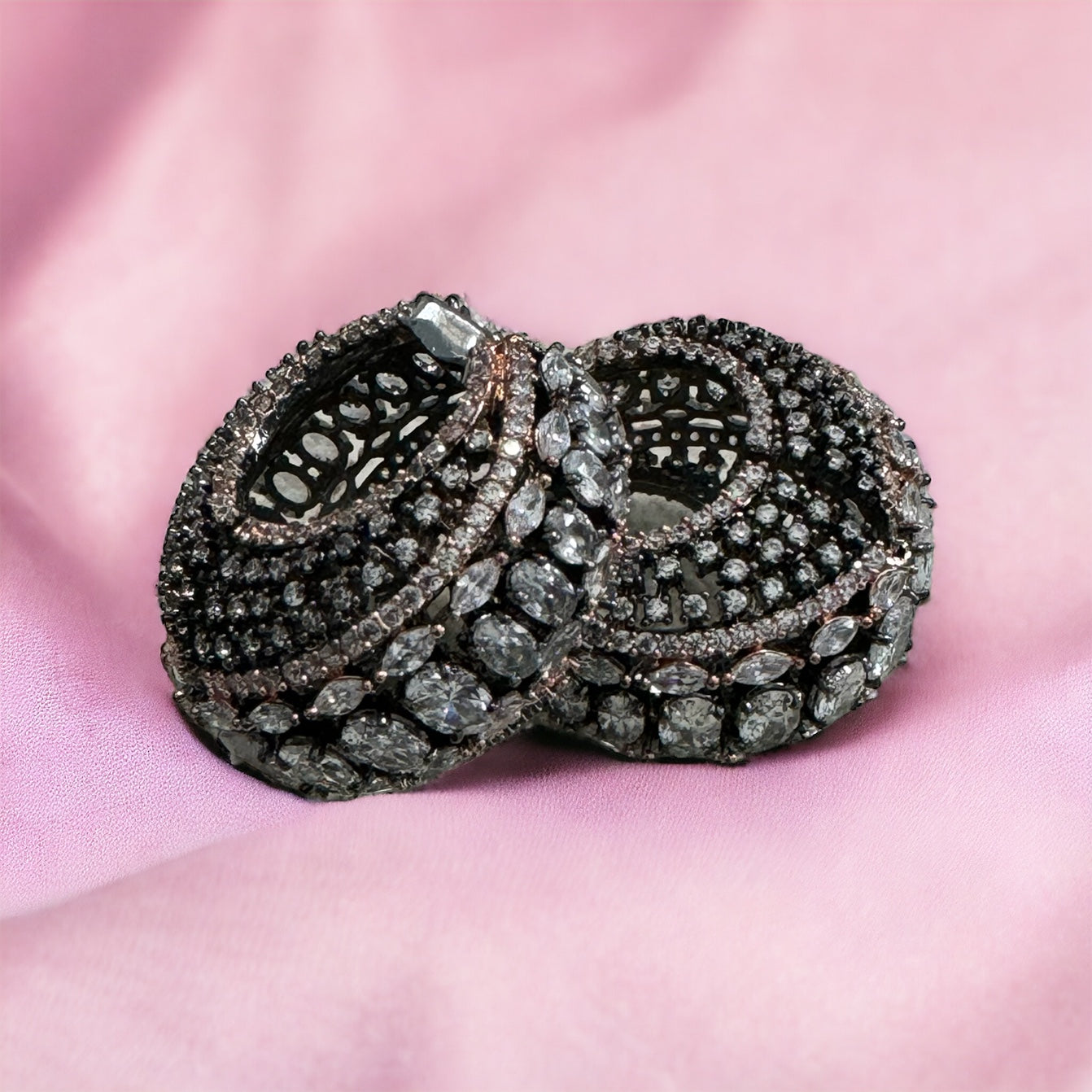American Diamond Hoop Earrings