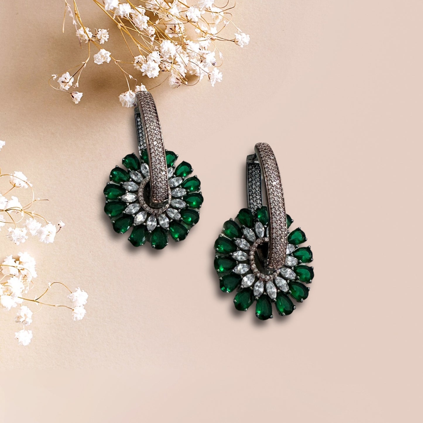 2-1 Interchangeable American Diamond Earring