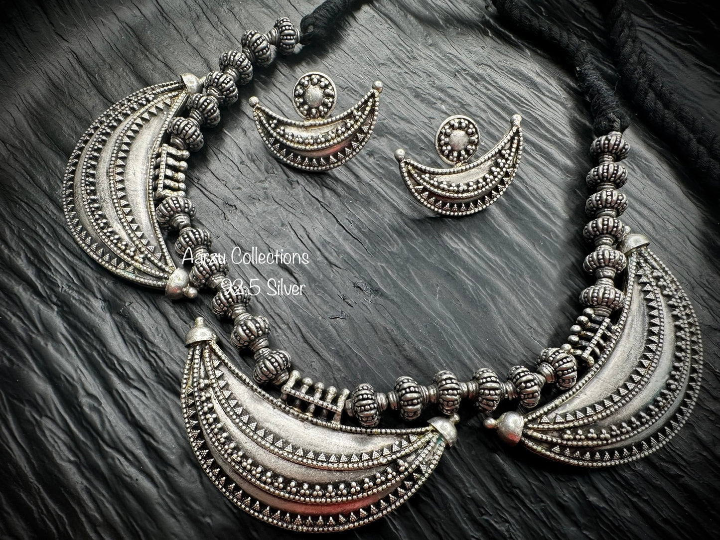 92.5 Silver necklace with earrings