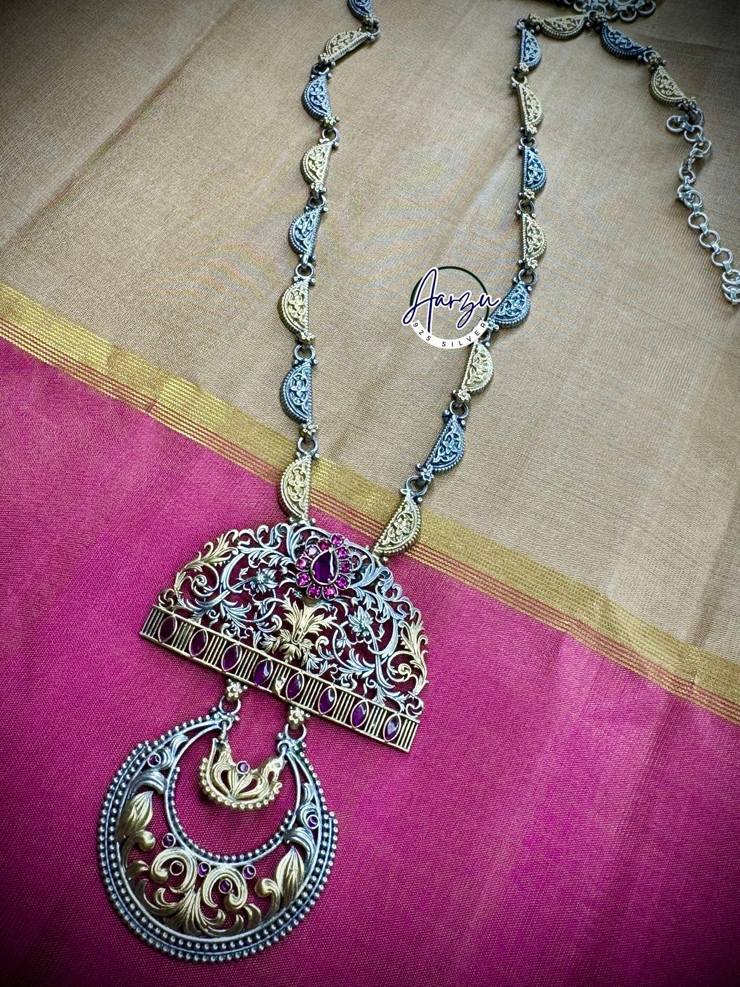92.5 Silver base designer inspired necklace