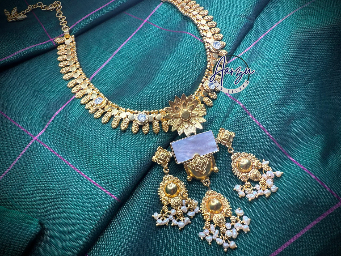 92.5 Silver base designer inspired necklace