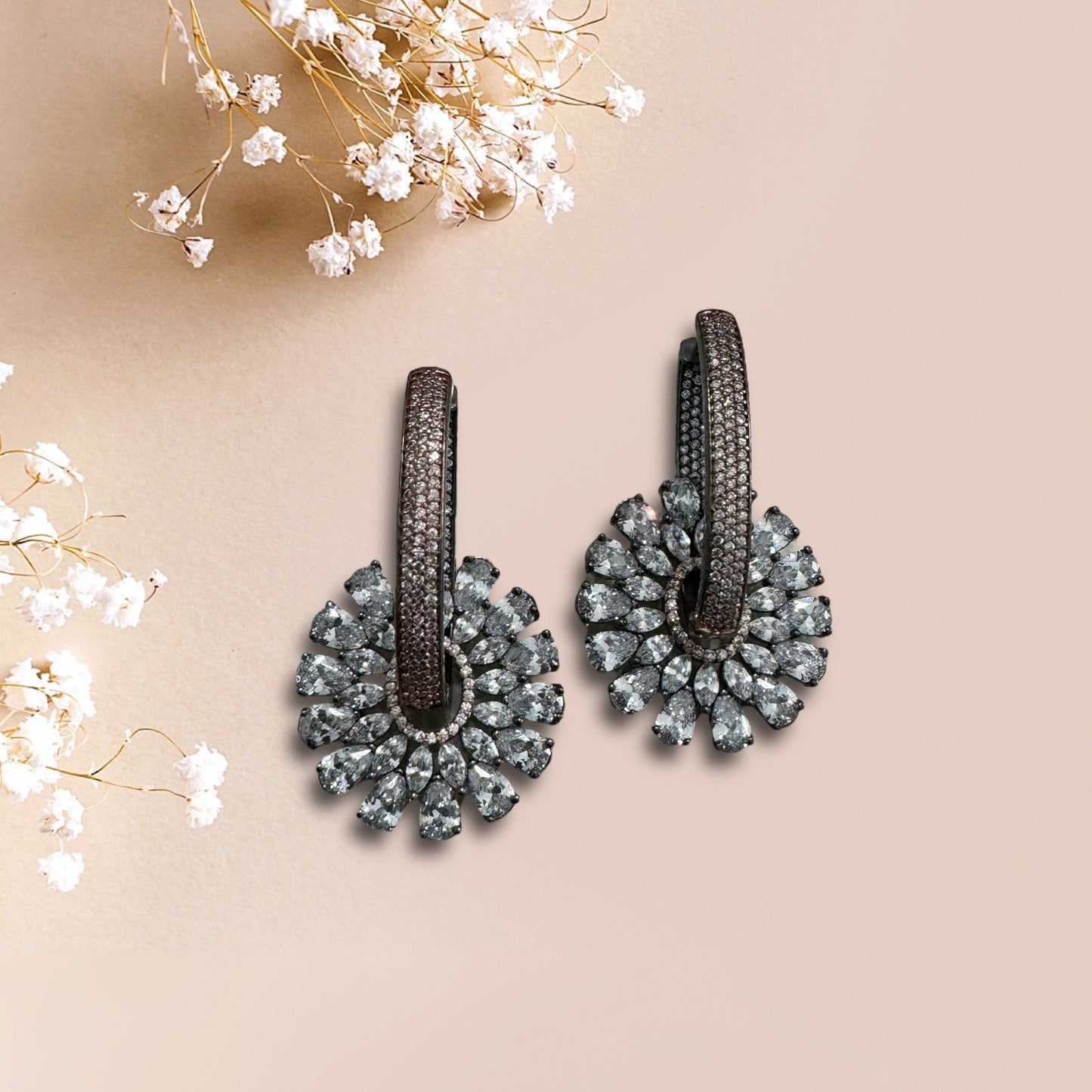 2-1 Interchangeable American Diamond Earring