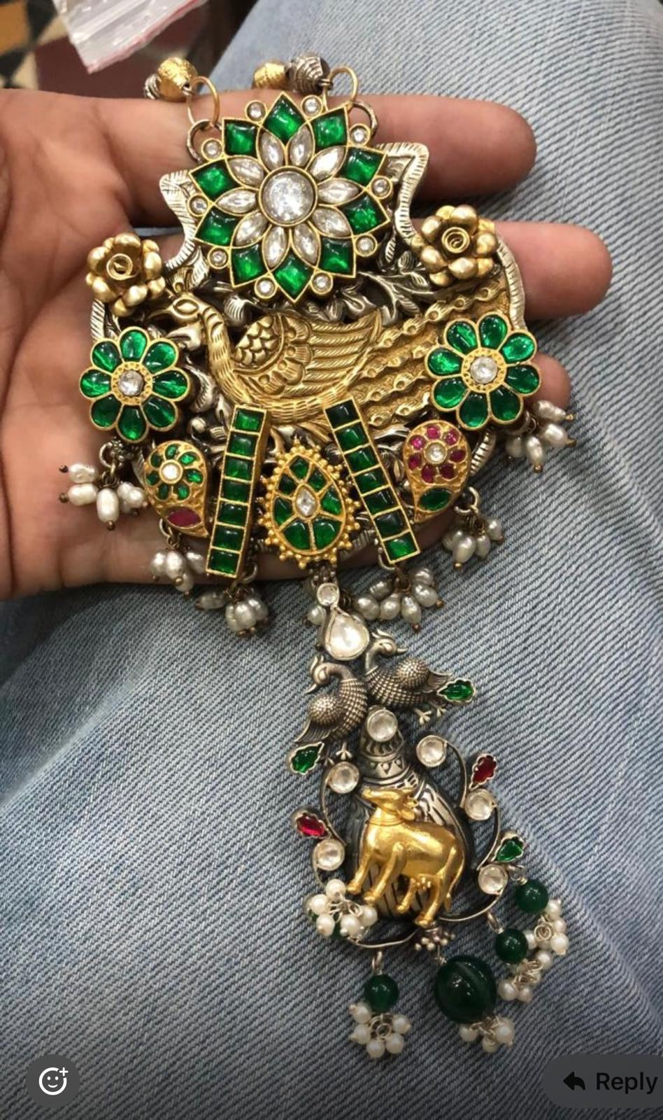 92.5 Silver dual tone necklace from preloved collection