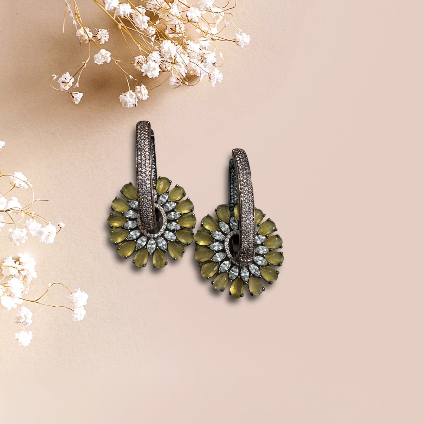 2-1 Interchangeable American Diamond Earring