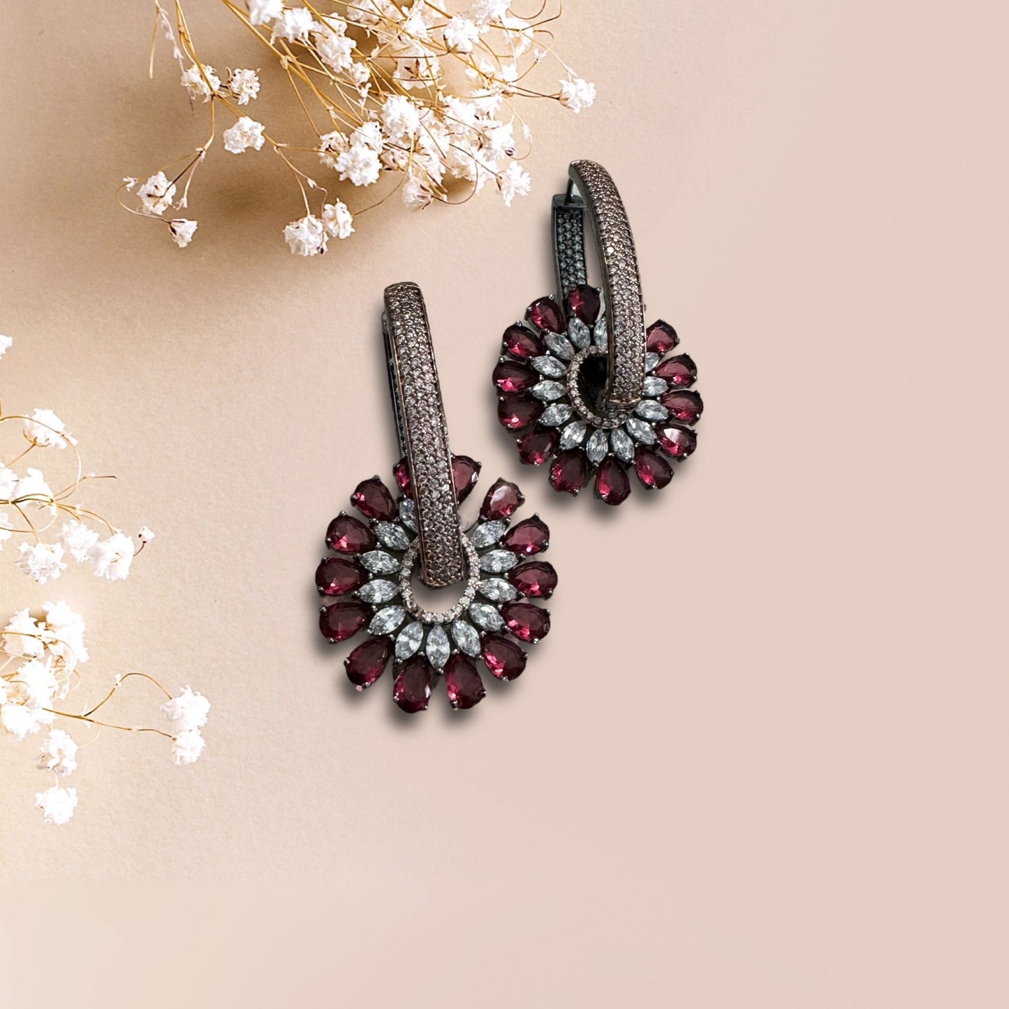 2-1 Interchangeable American Diamond Earring