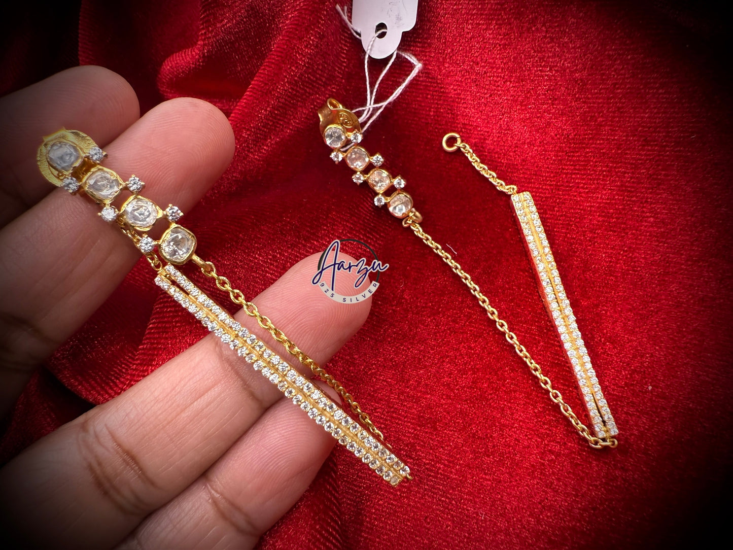 92.5 Silver Moissanite Earrings