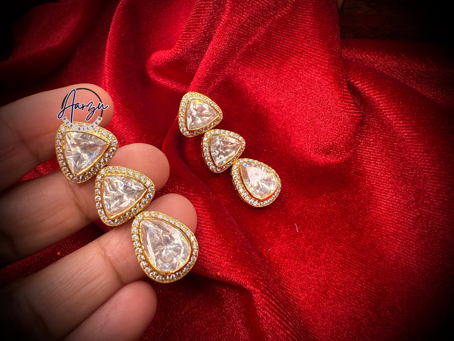 92.5 Silver Moissanite Earrings