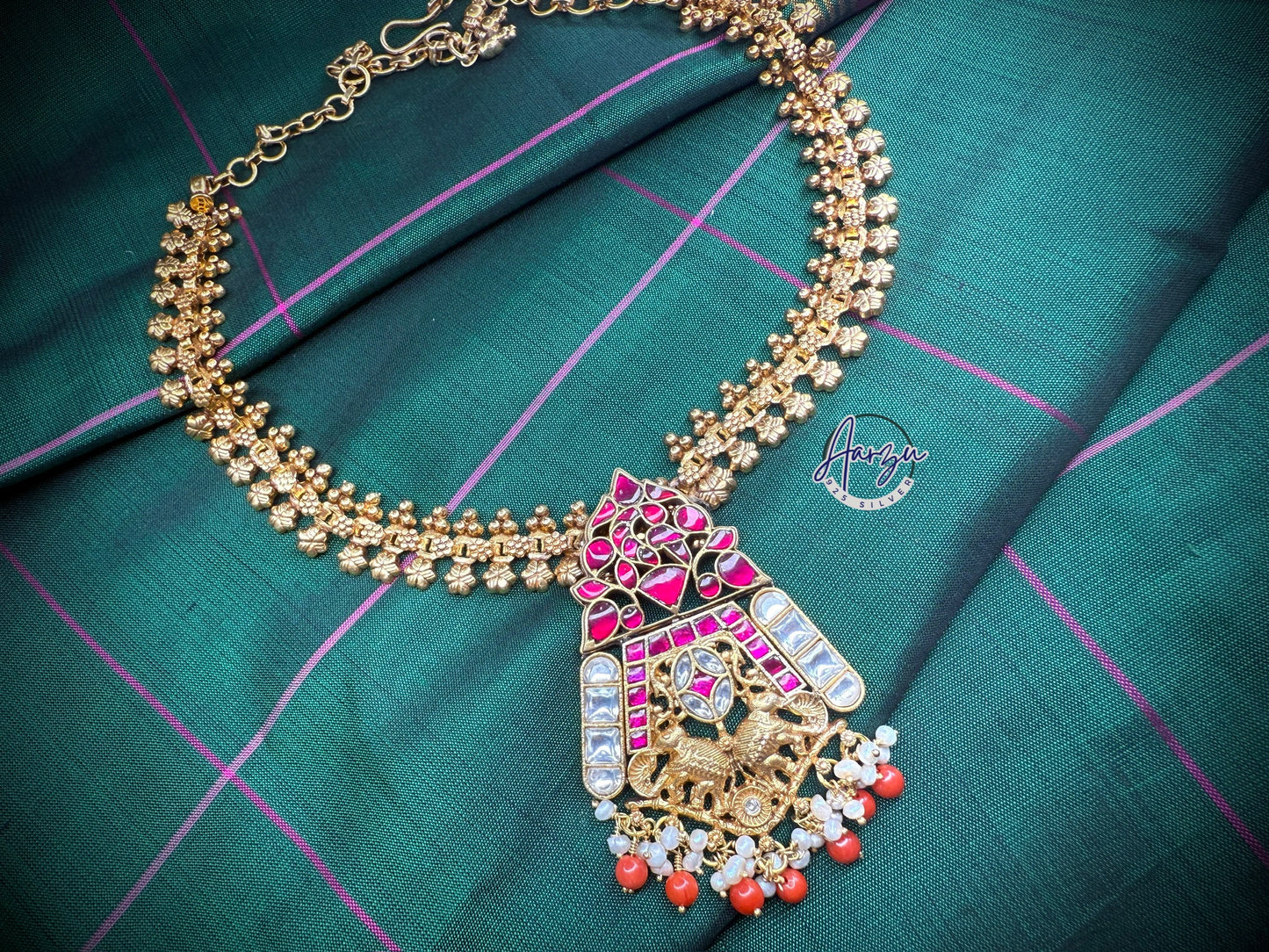 92.5 Silver base designer inspired necklace