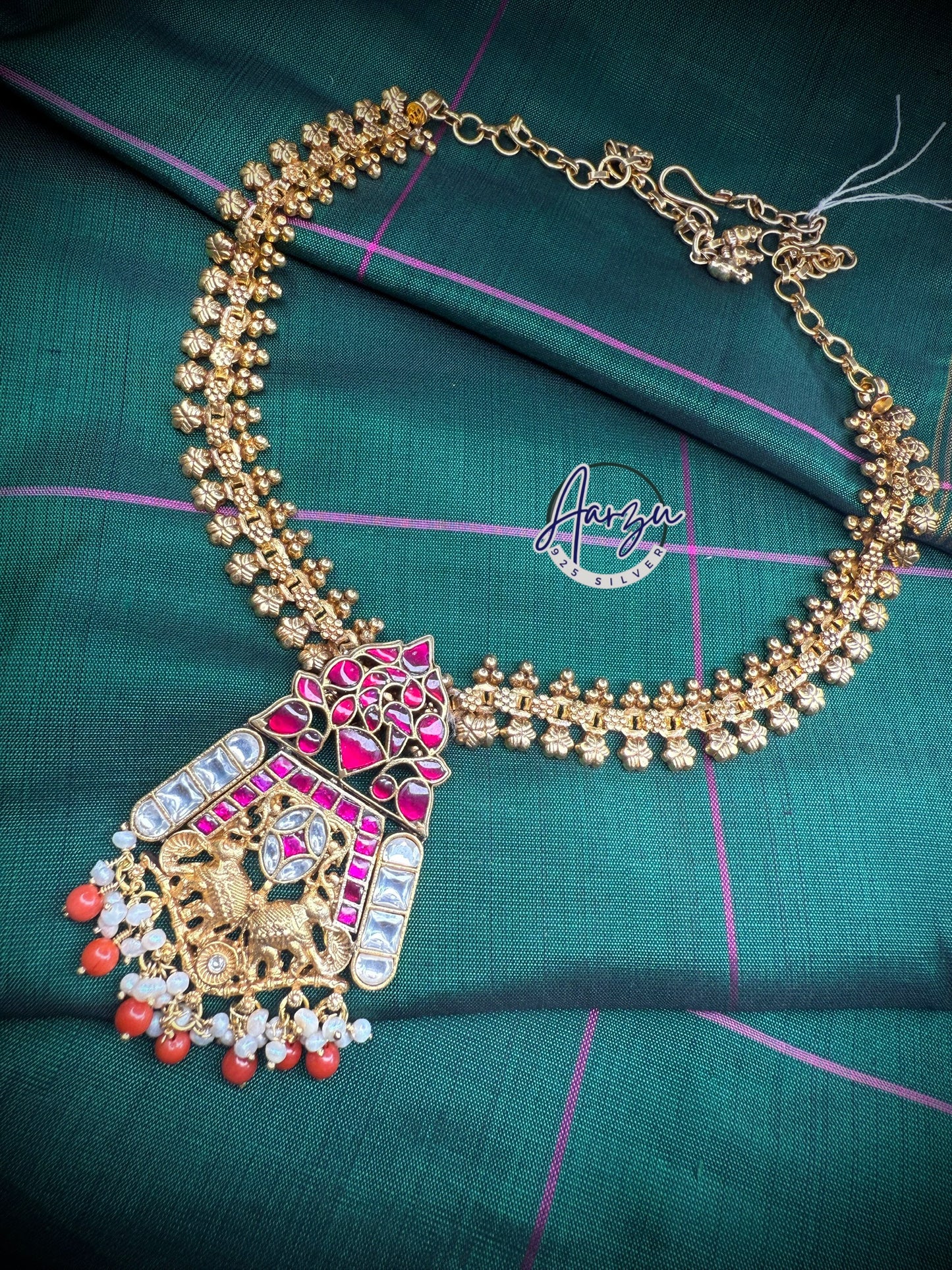 92.5 Silver base designer inspired necklace