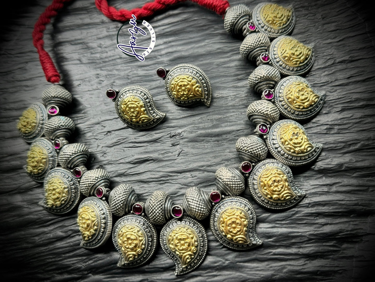 92.5 Silver necklace with earrings