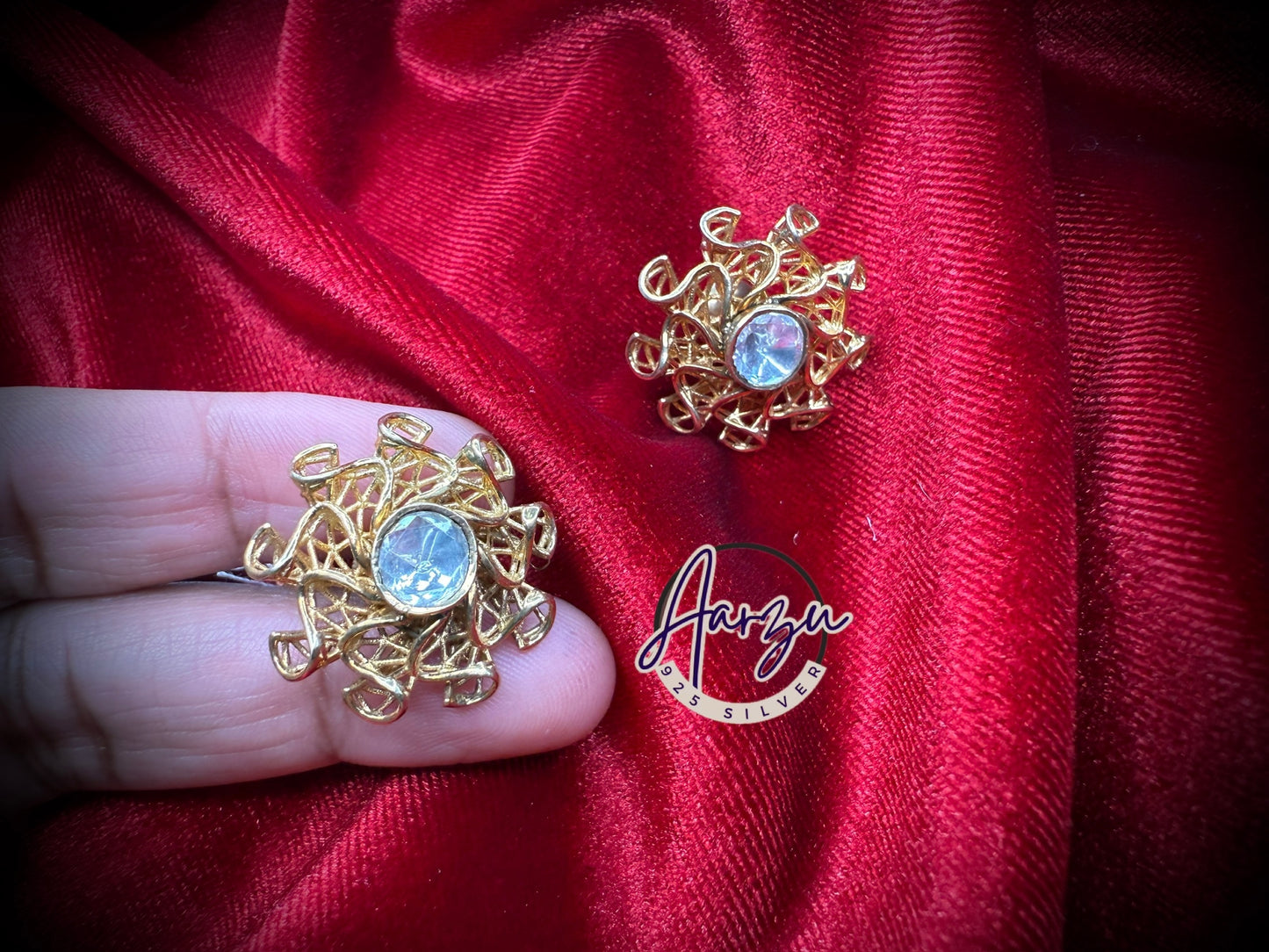 92.5 Silver Moissanite Earrings