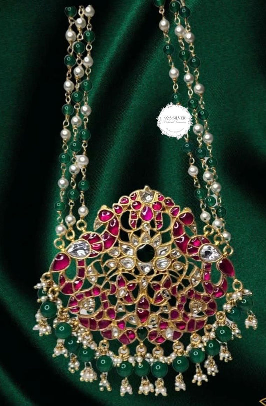 92.5 Silver kundan jadau necklace from preloved collection