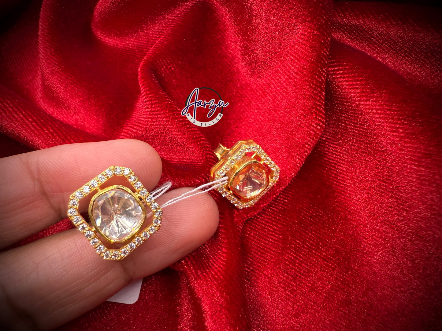 92.5 Silver Moissanite Earrings