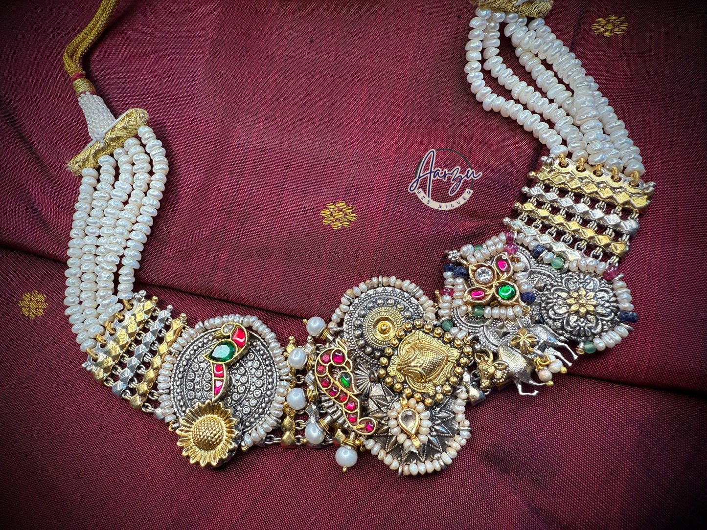 92.5 Silver base designer inspired necklace