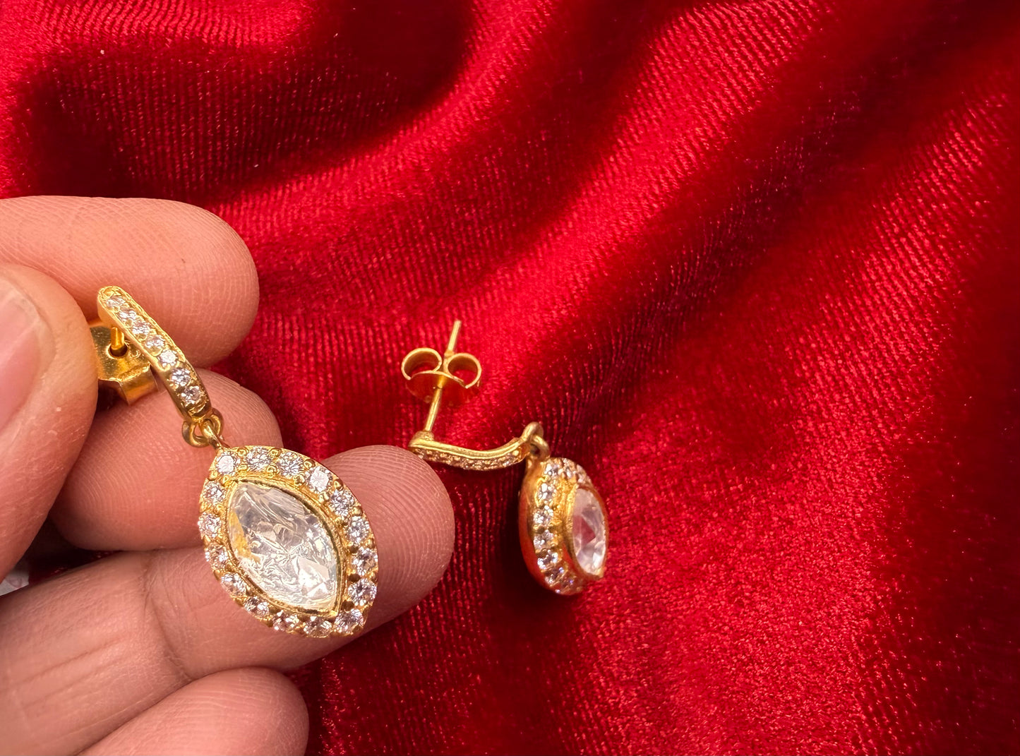 92.5 Silver Moissanite Earrings