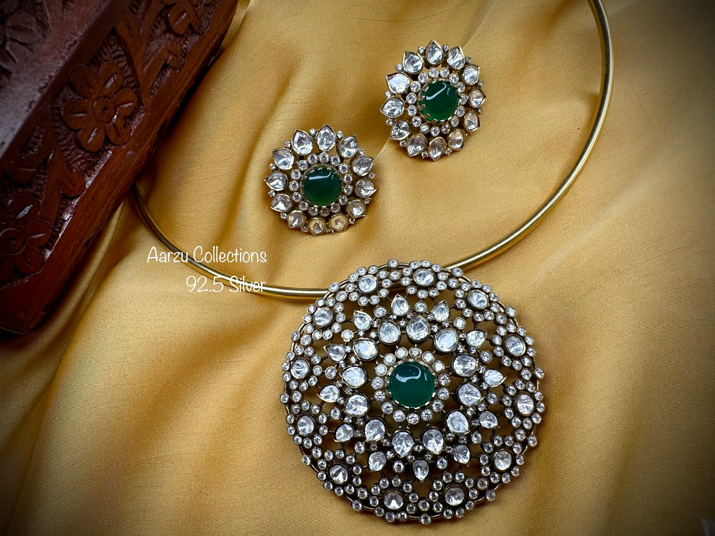 92.5 Silver designer inspired pendant set