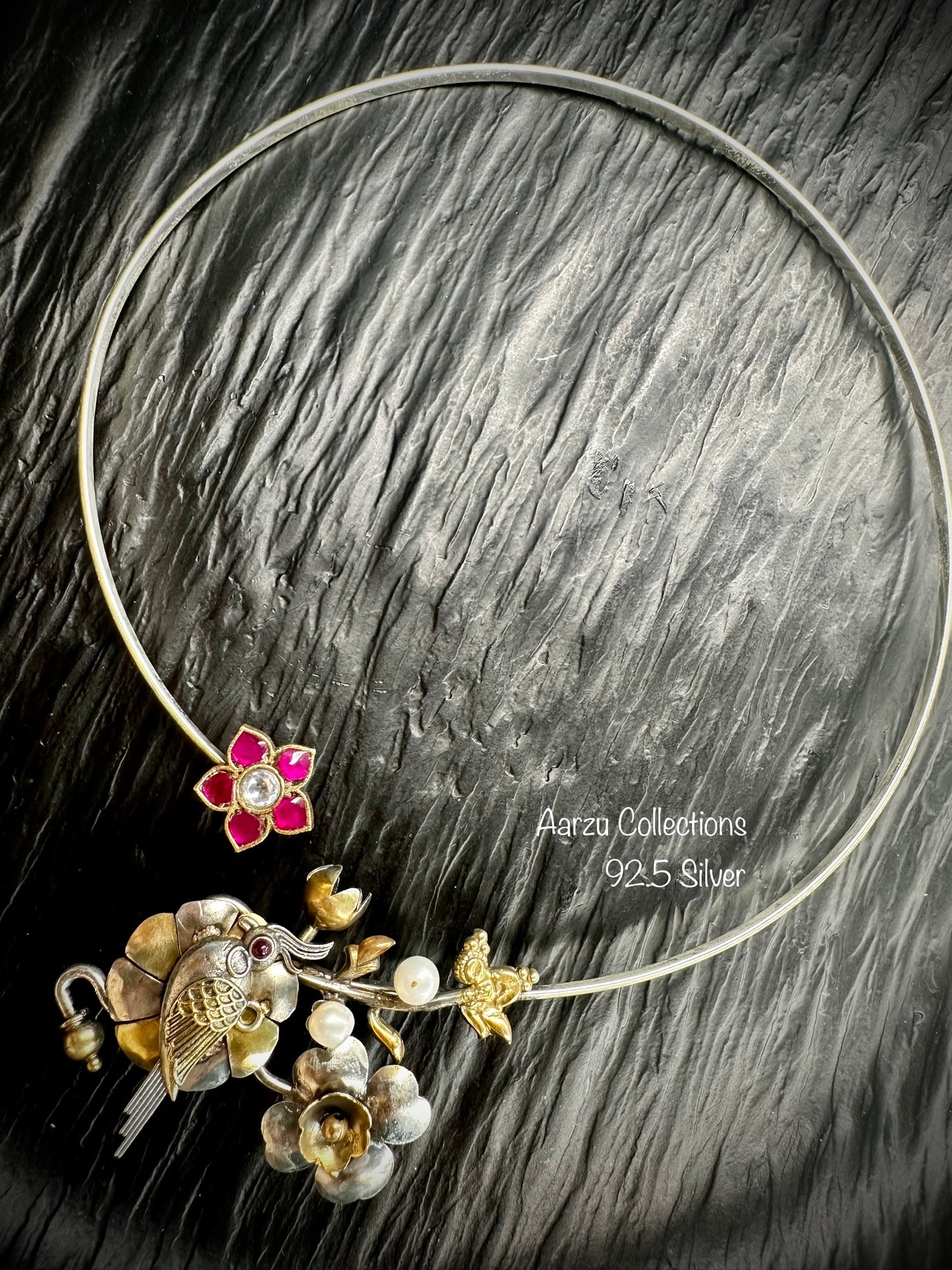 92.5 Silver designer inspired fusion hasli