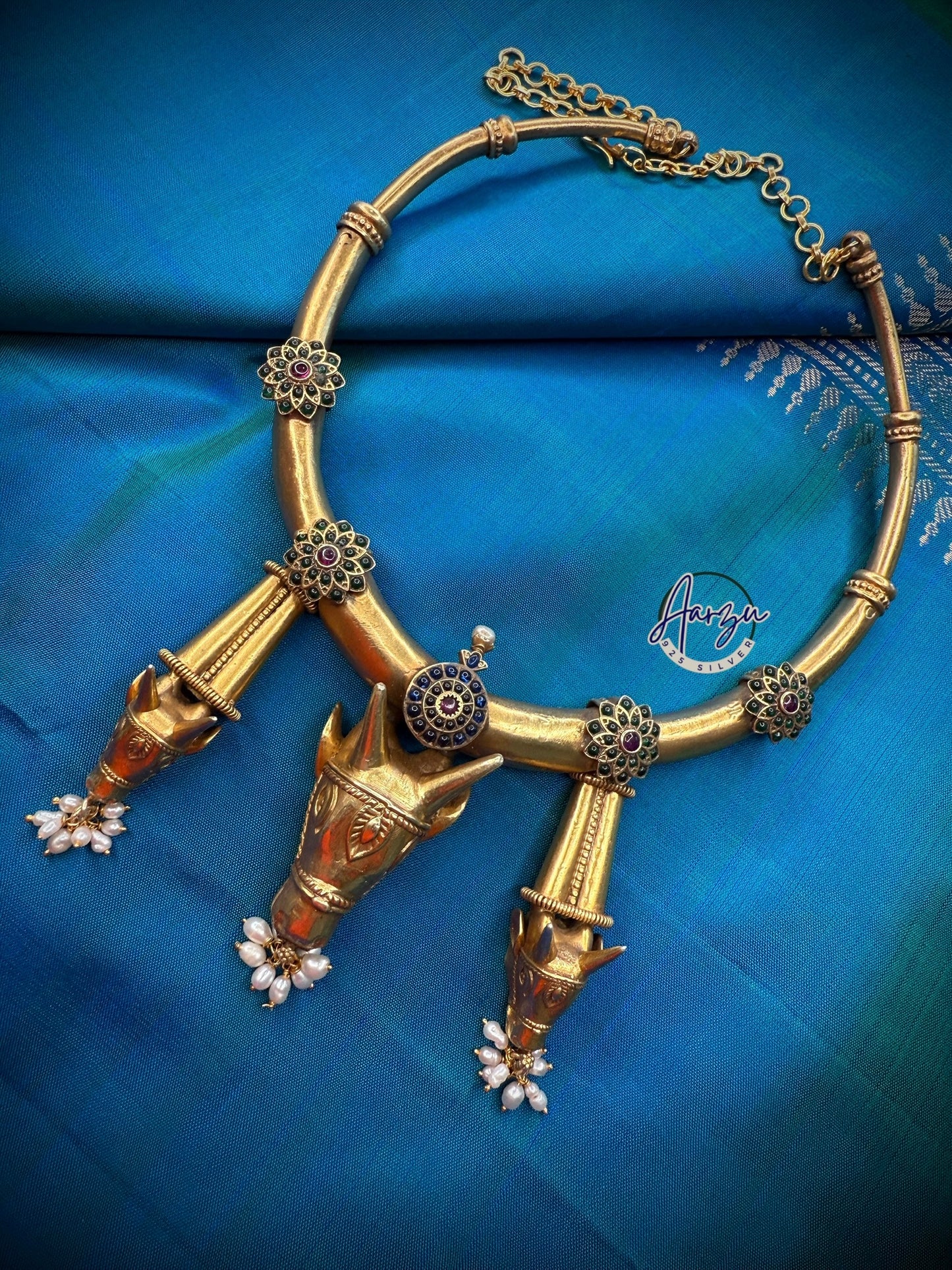 92.5 Silver base designer inspired necklace with earrings