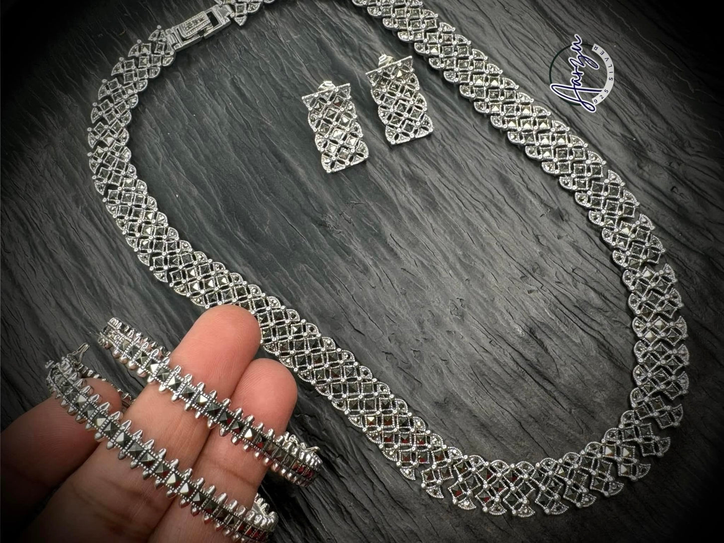 92.5 Silver Marcasite set