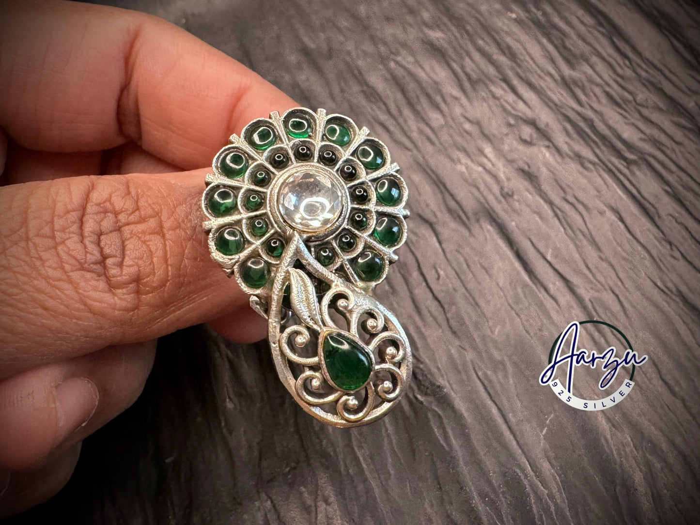 92.5 Silver Adjustable Ring