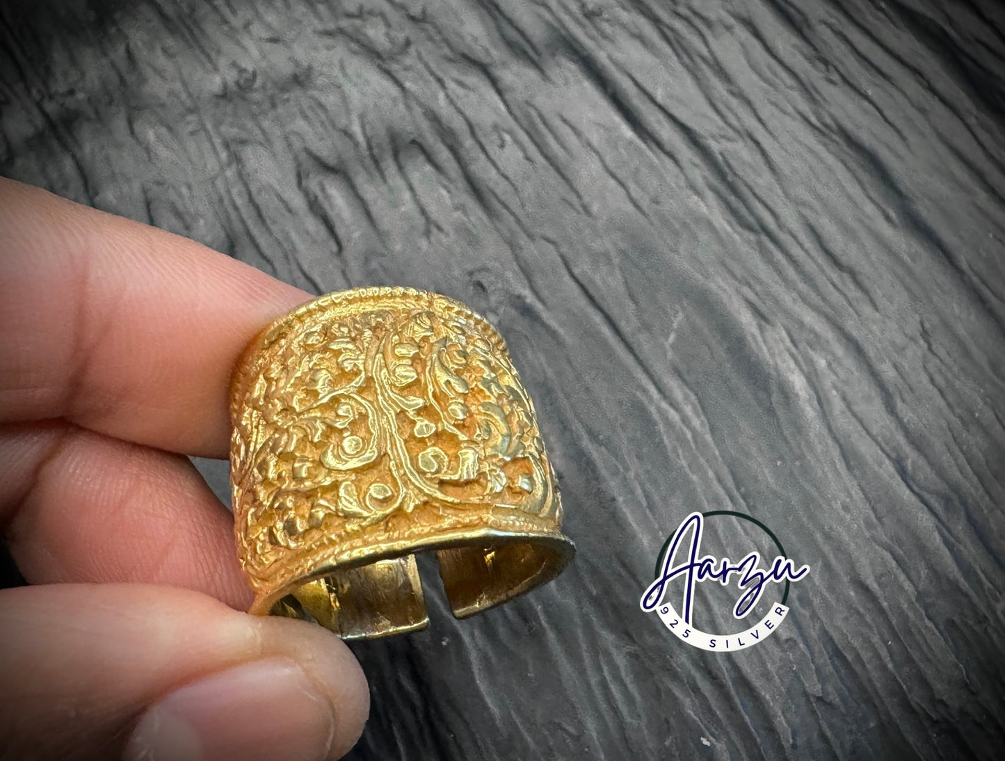 92.5 Silver Adjustable Nepali statement Ring