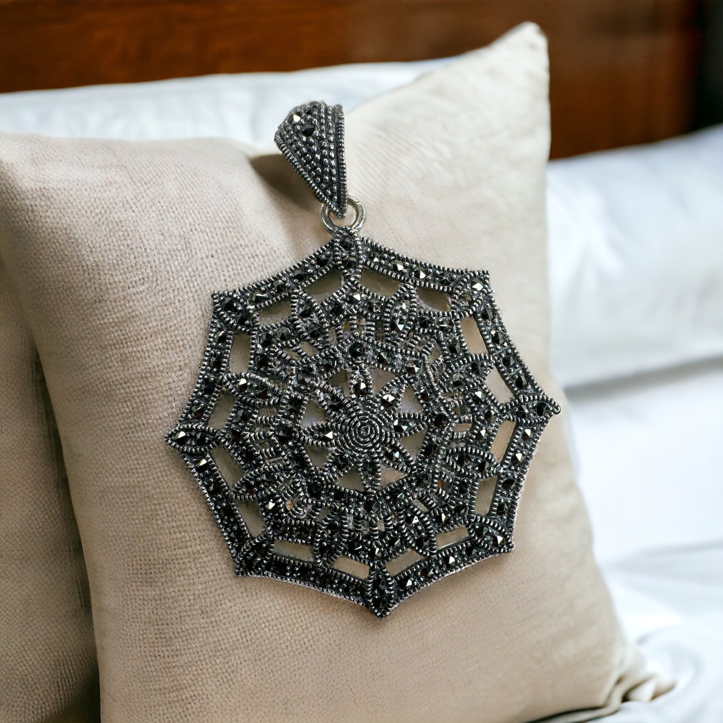 92.5 Silver Marcasite pendant