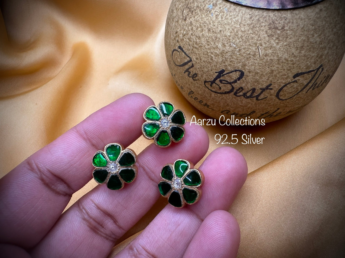 92.5 Silver base Kundan Jadau Pendant set