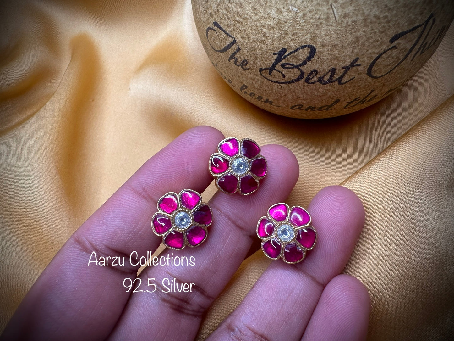 92.5 Silver base Kundan Jadau Pendant set