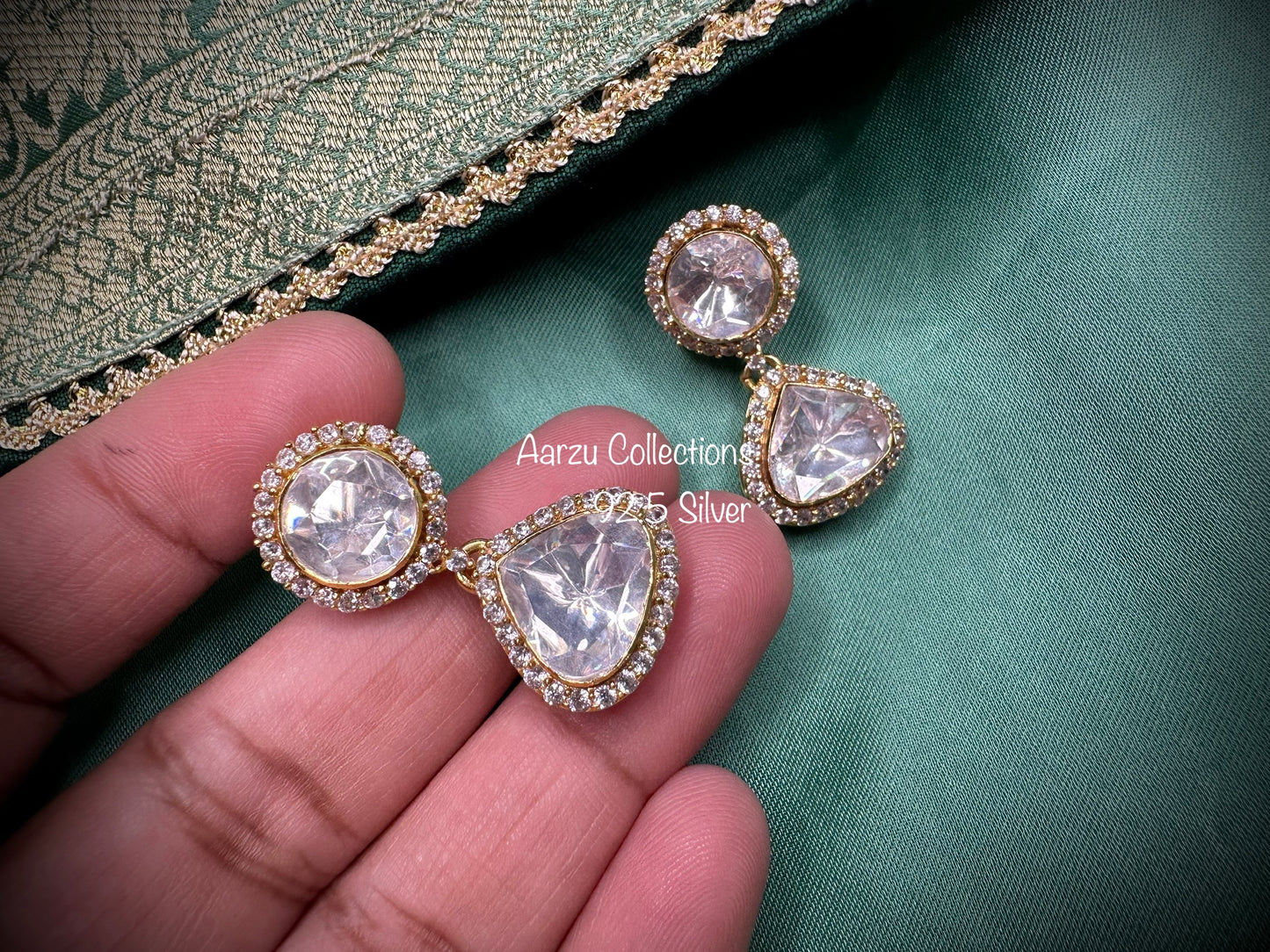 92.5 Silver Moissanite Earrings
