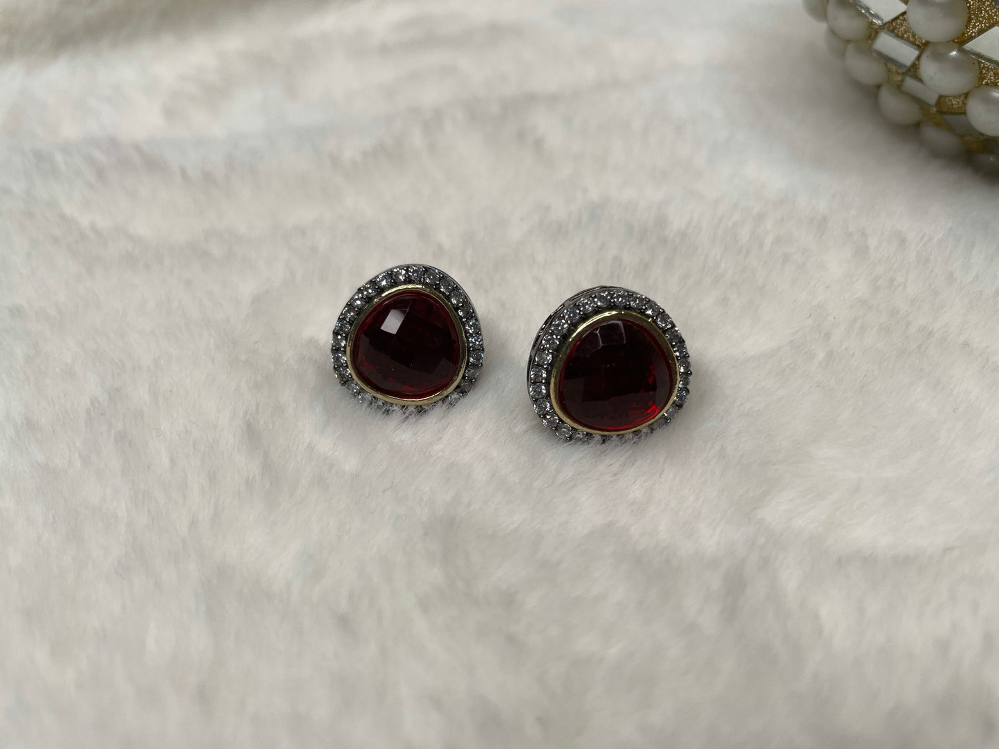 Dainty American Diamond Studs