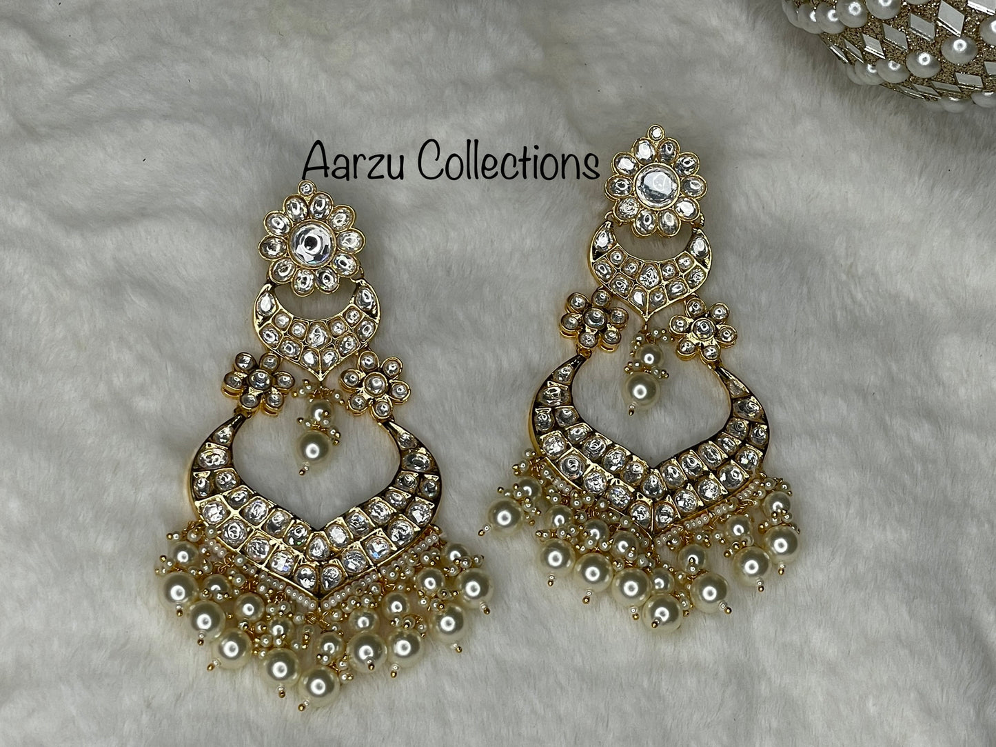 Chandbali Kundan Statement Earrings