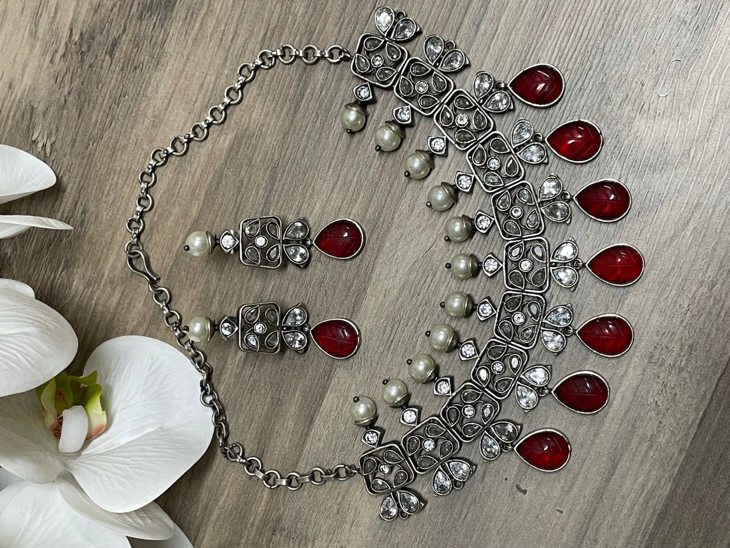 German Silver Necklace Set
