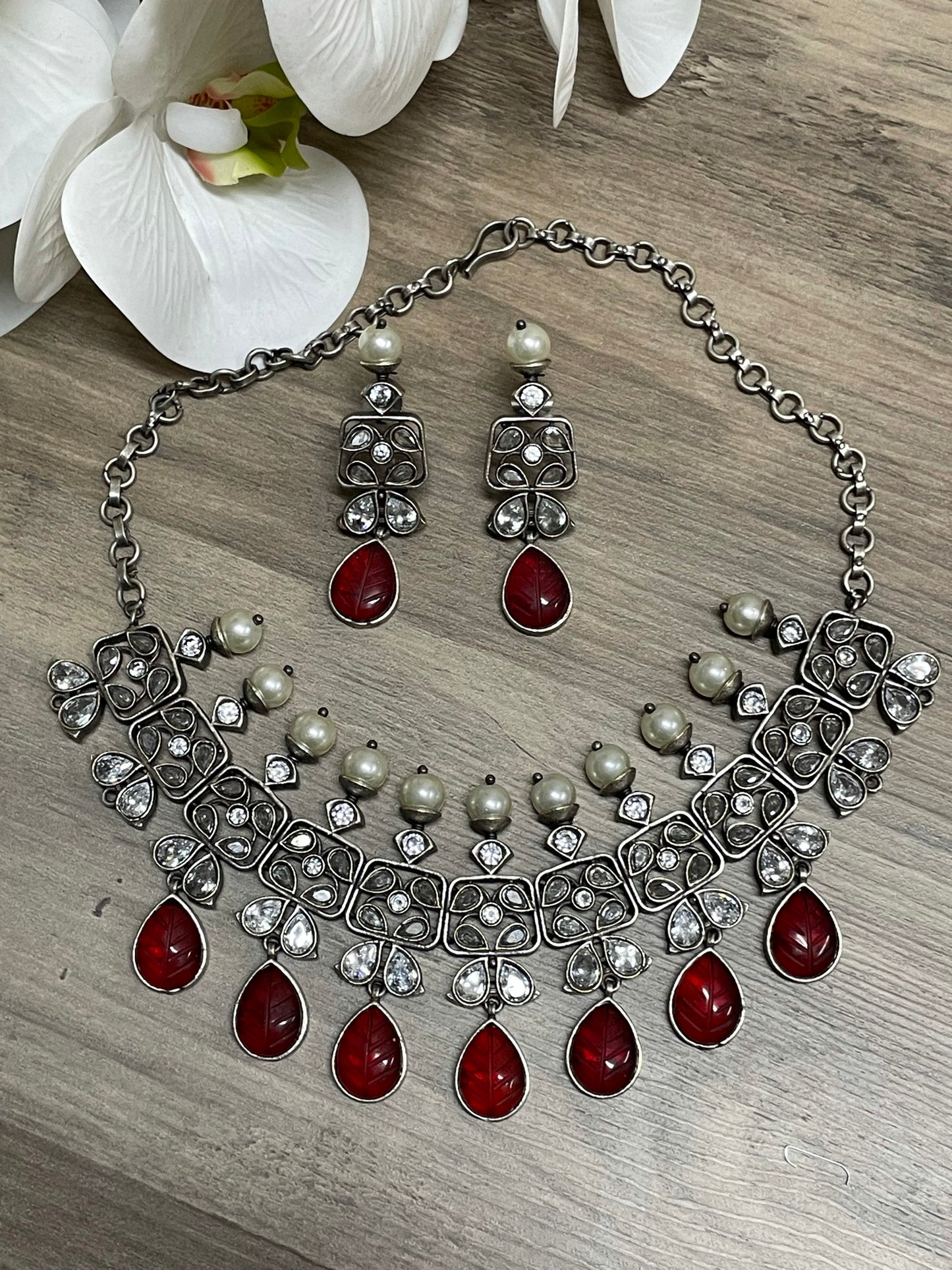 German Silver Necklace Set