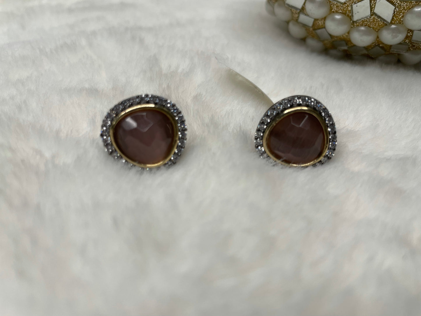 Dainty American Diamond Studs