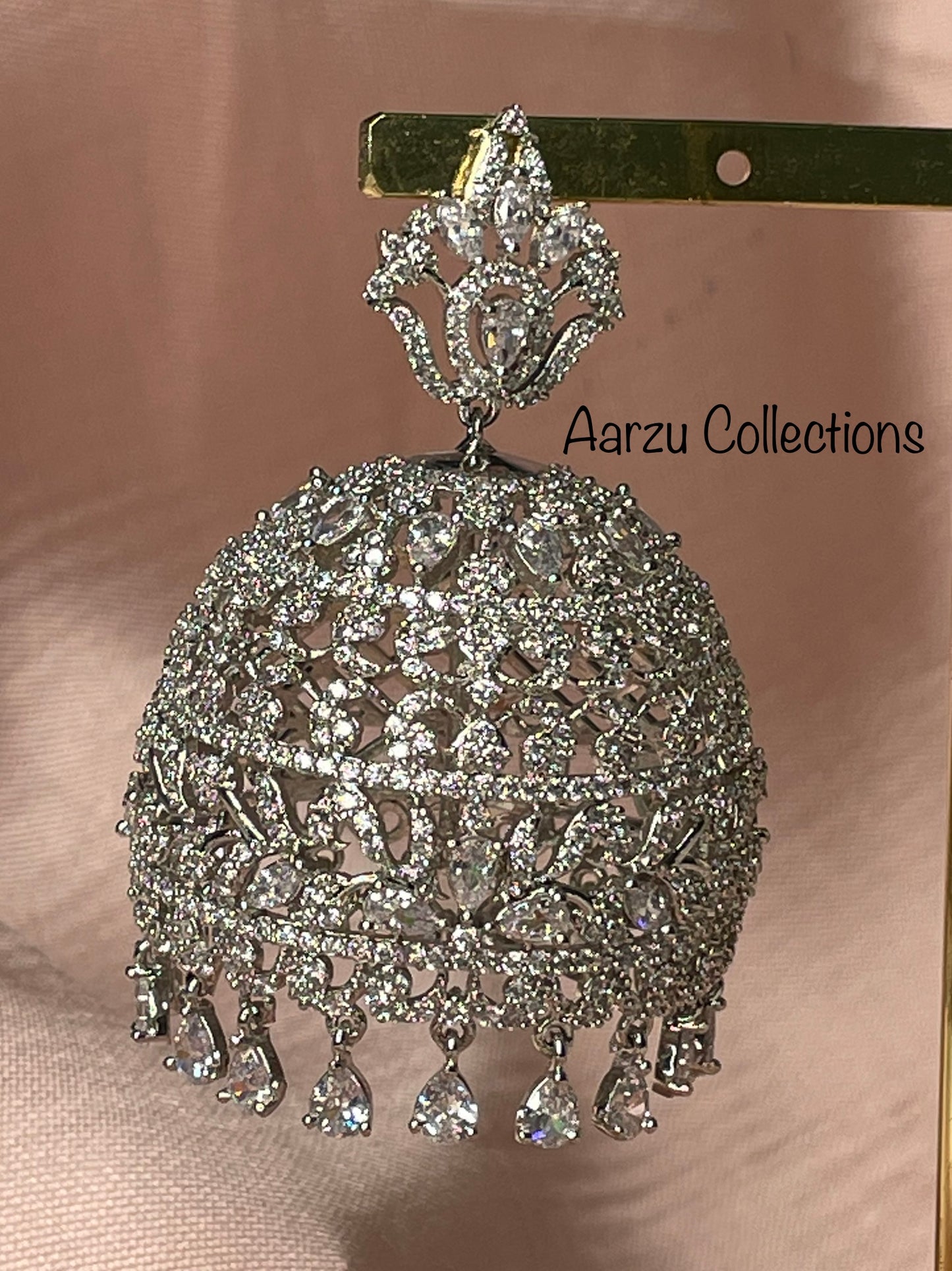 American Diamond Statement Jhumka
