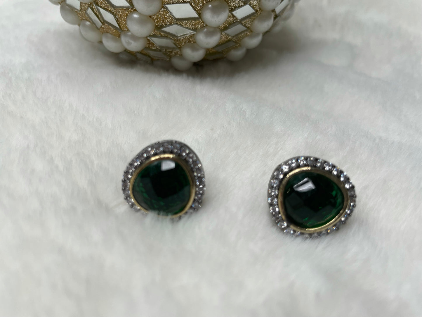 Dainty American Diamond Studs