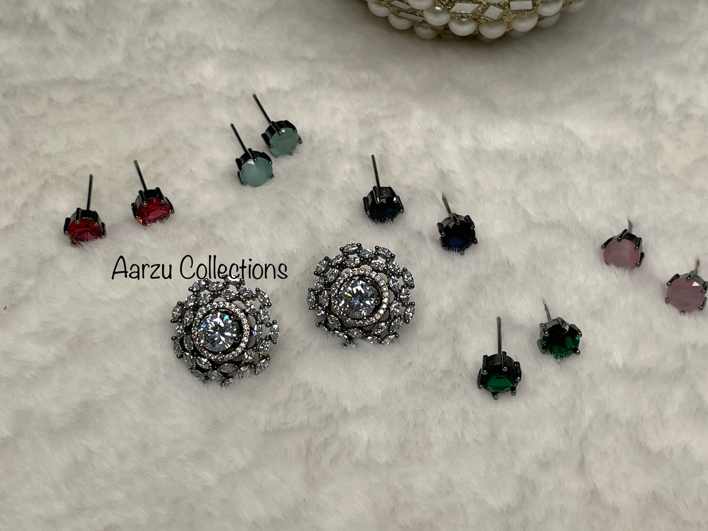 Interchangeable American Diamond Studs