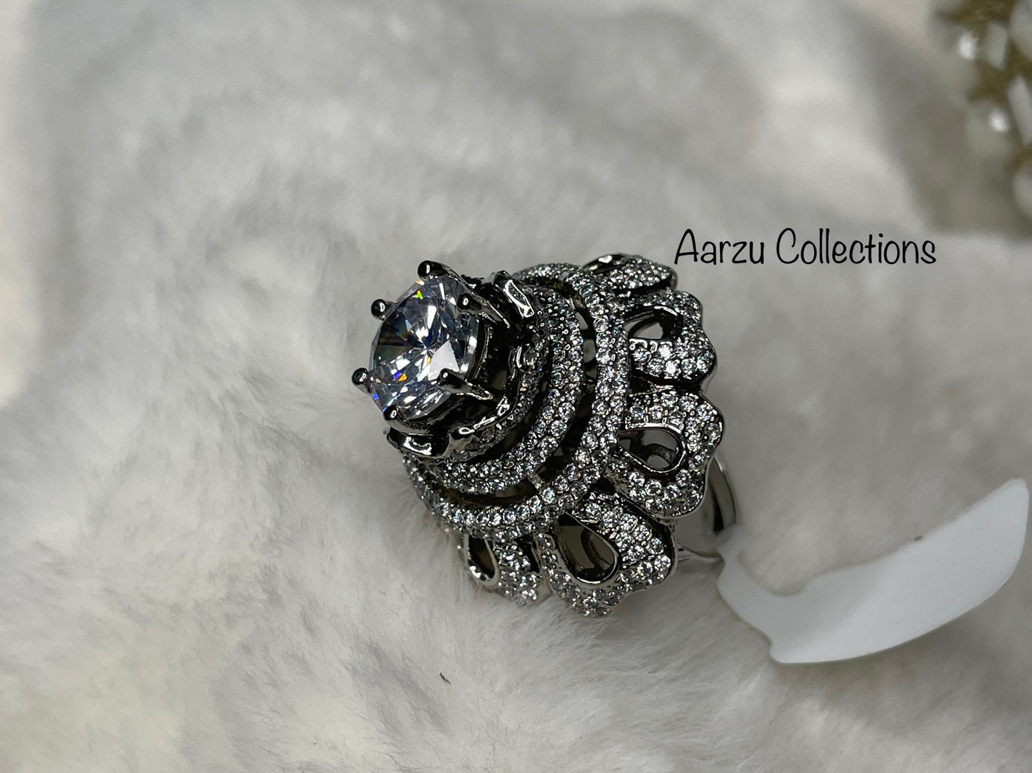 American Diamond Cocktail Ring
