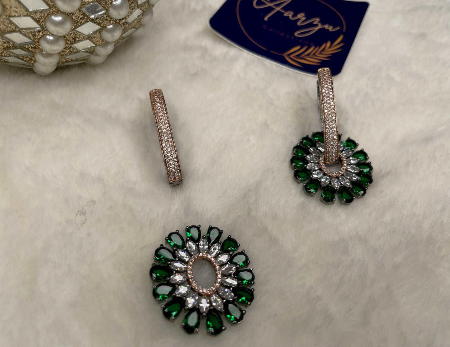 American Diamond 2 in 1 Earring