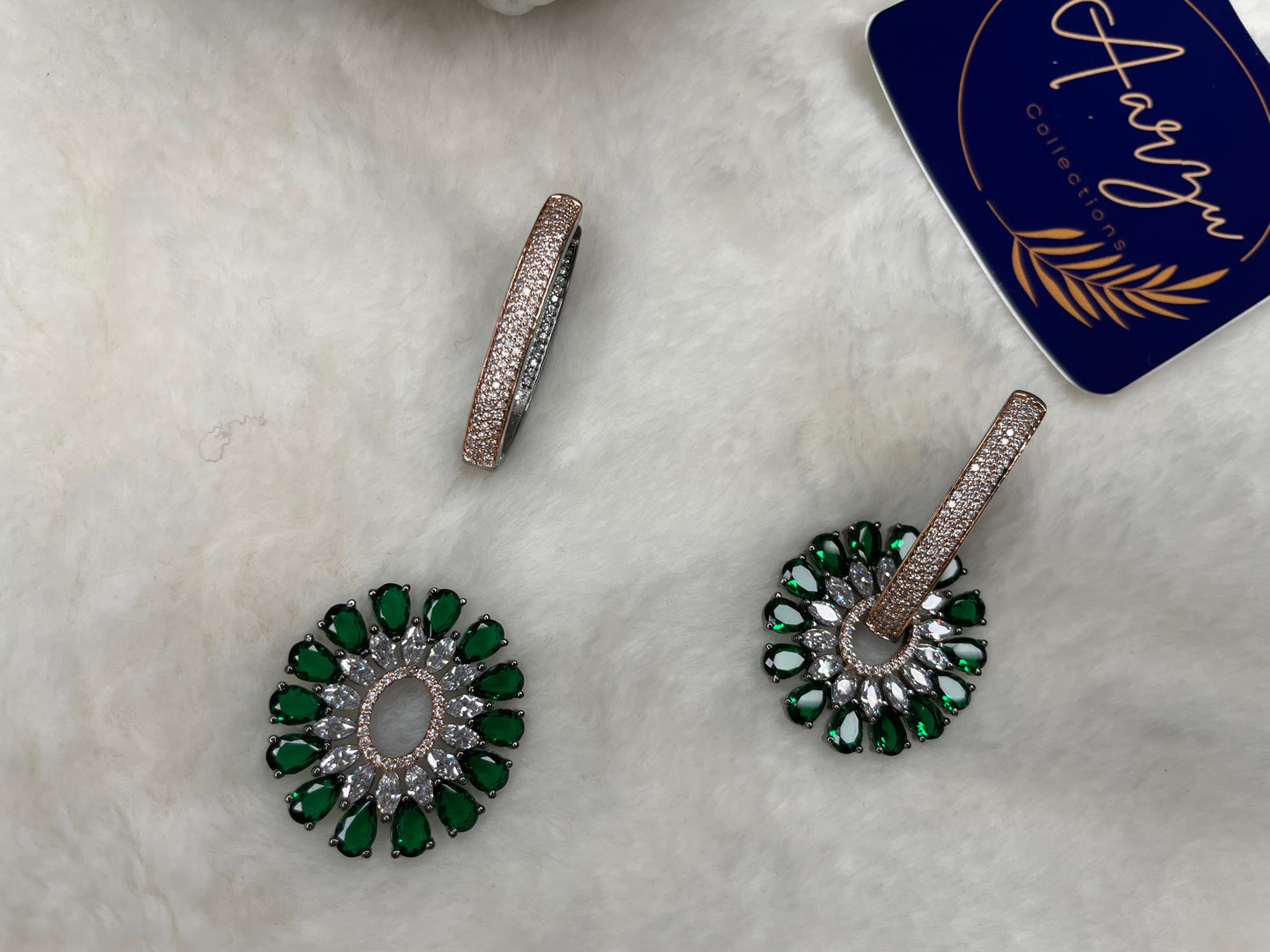 American Diamond 2 in 1 Earring