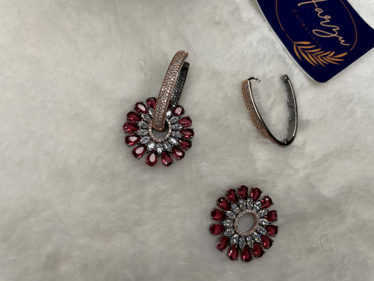 American Diamond 2 in 1 Earring