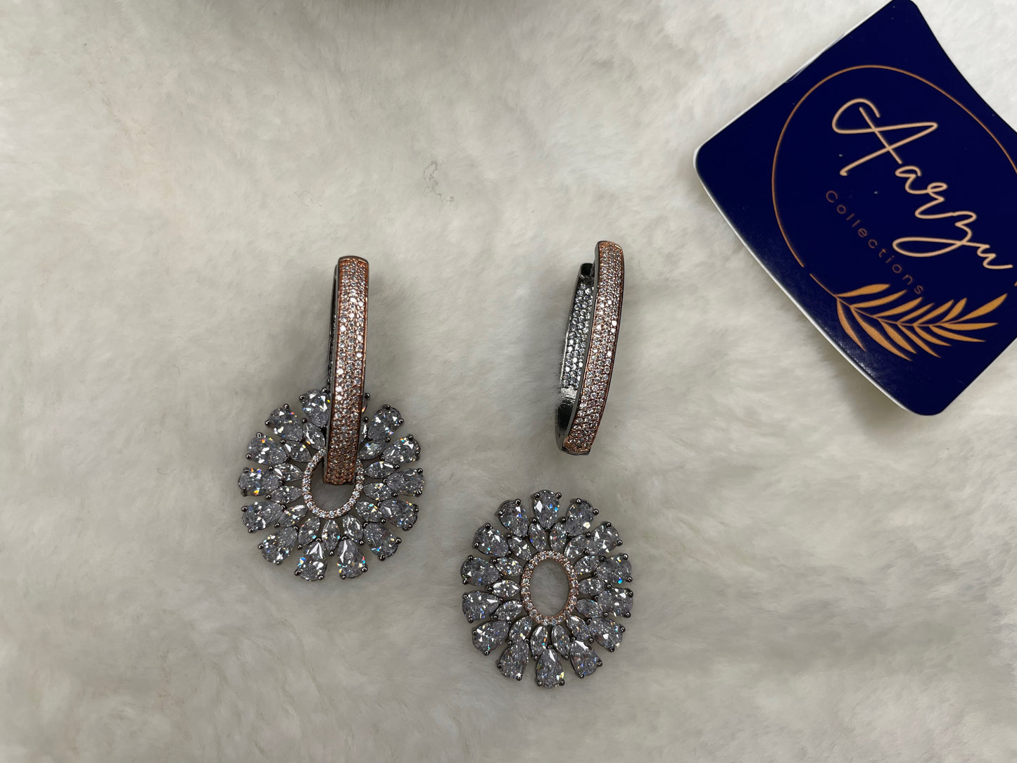 American Diamond 2 in 1 Earring