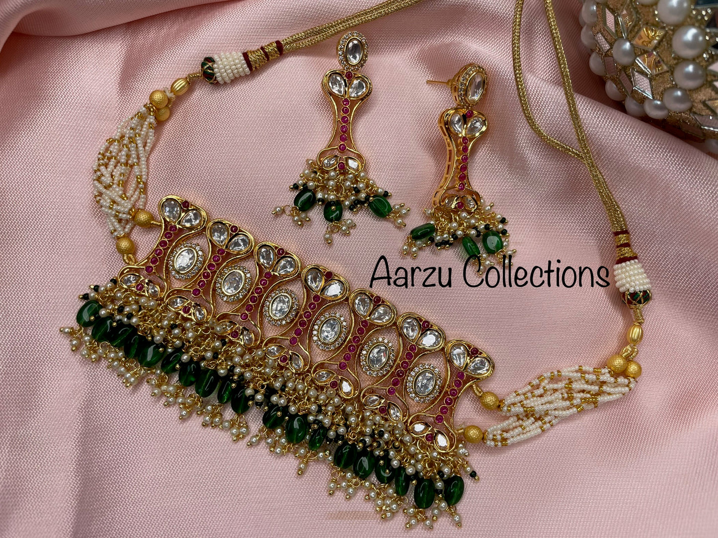 Designer inspired Kundan Choker with Earrings