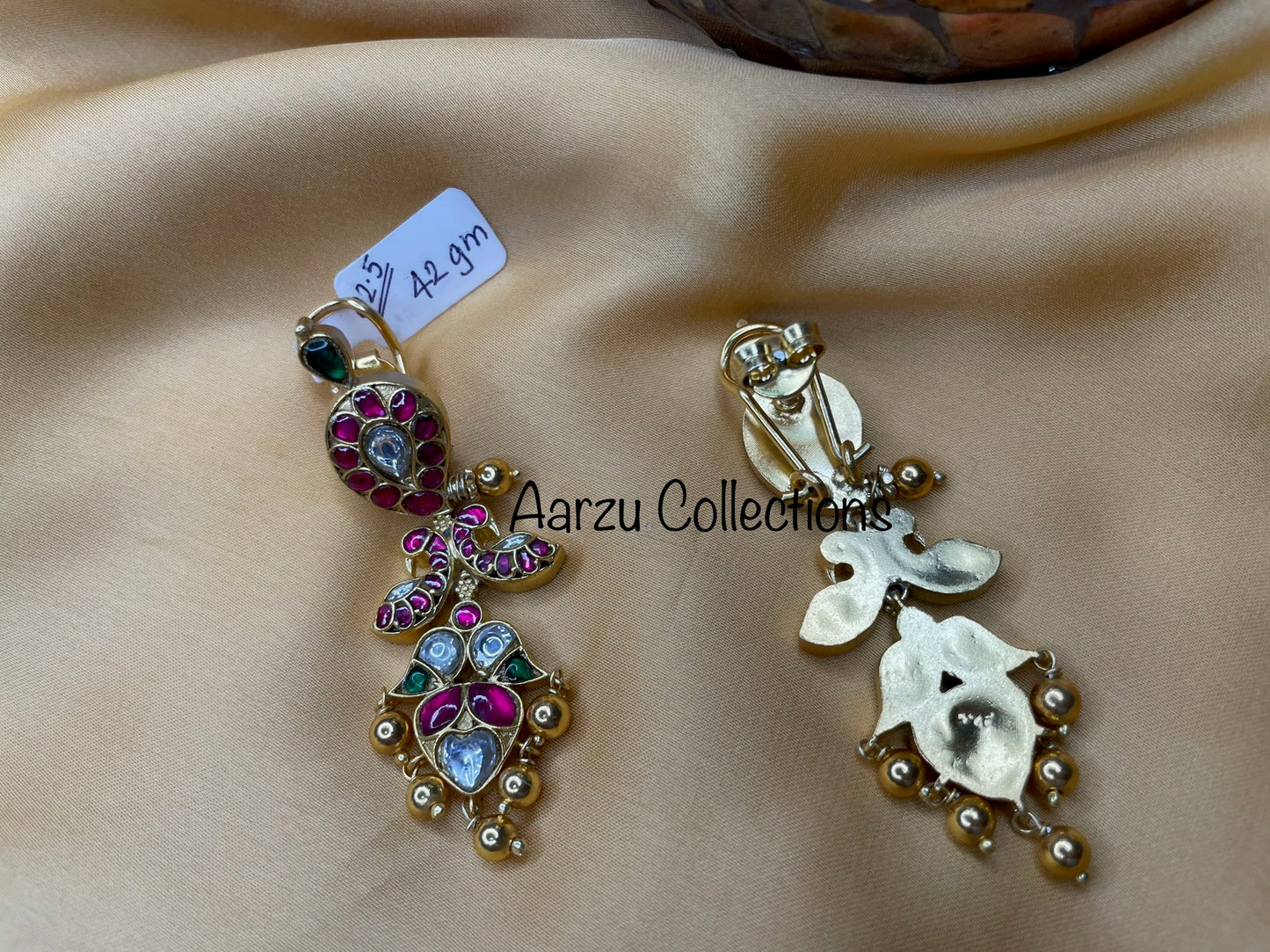 92.5 Silver Mango Earrings - 42 gms