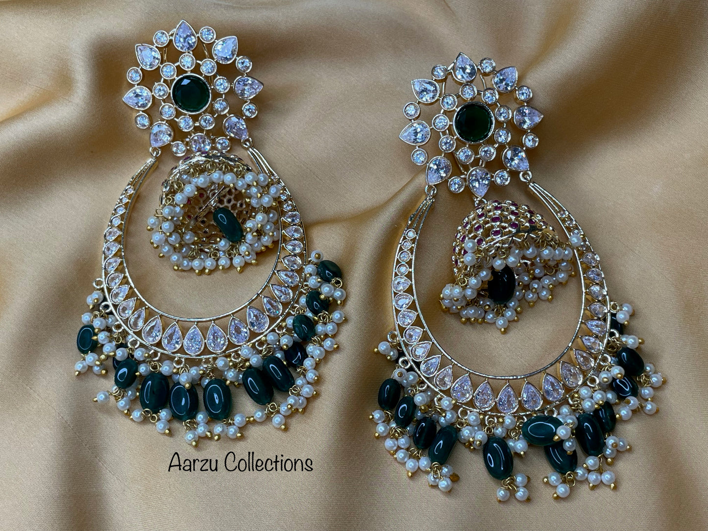 Polki Kundan Statement Earring