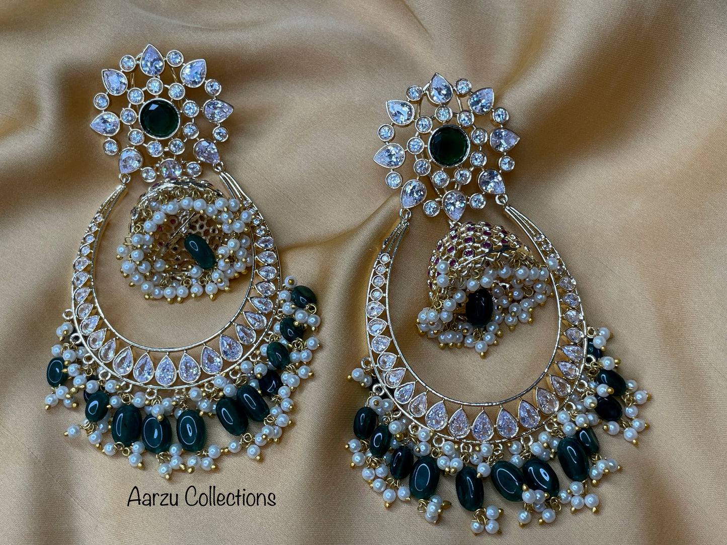 Polki Kundan Statement Earring